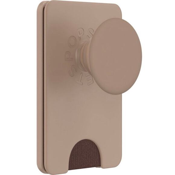 PopSockets Magnetic Phone Wallet Grip MagSafe, Magnetic Adapter Ring Latte